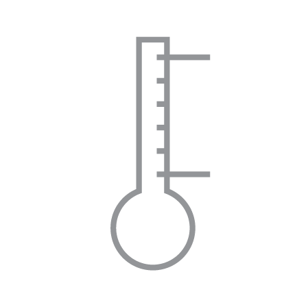 Icon for temperature 150 - 230°C